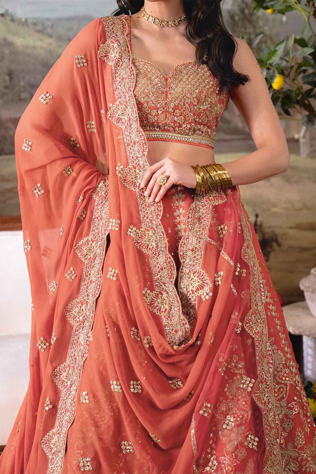 Neeshay | Dastaan Formals 25 | Zebunnisa - is Coral dress from Neeshay - Ladies Clothes - Maria Faisal
