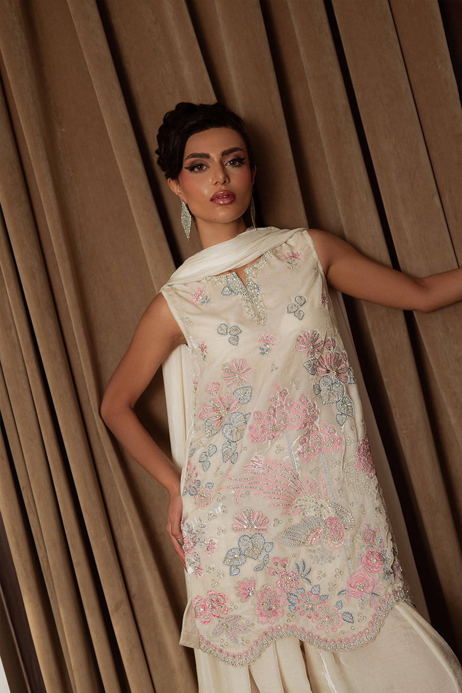 Saira Rizwan | Velvet Pret 25 | NARGIS-SRVP25-07 - Formal Dress - available at Maria Faisal in UK and USA.