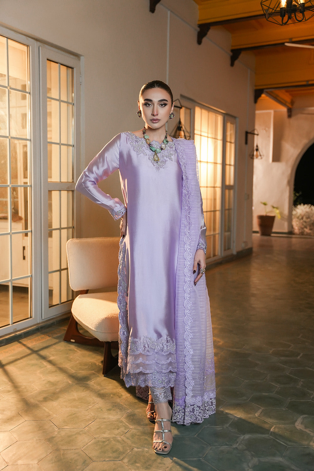 Nilofer Shahid | Verve Summer 24 | Dynamic Diva (3pc)- Verve SS 24 - Waniyas