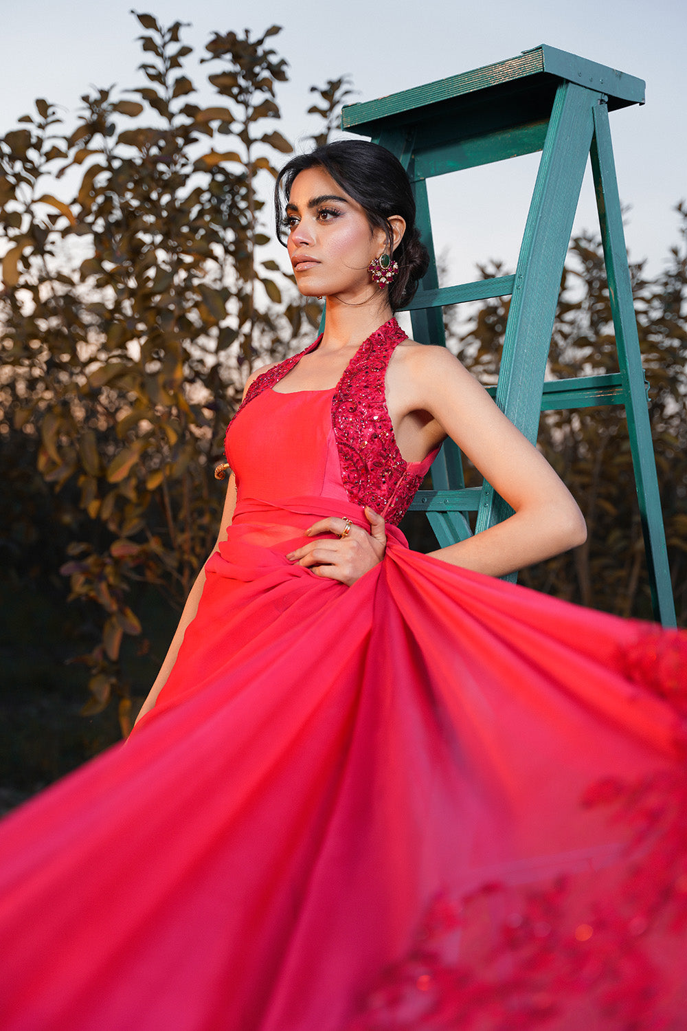 Nilofer Shahid | Verve Summer 24 | Radiant Rebel (Saree) - Maria Faisal