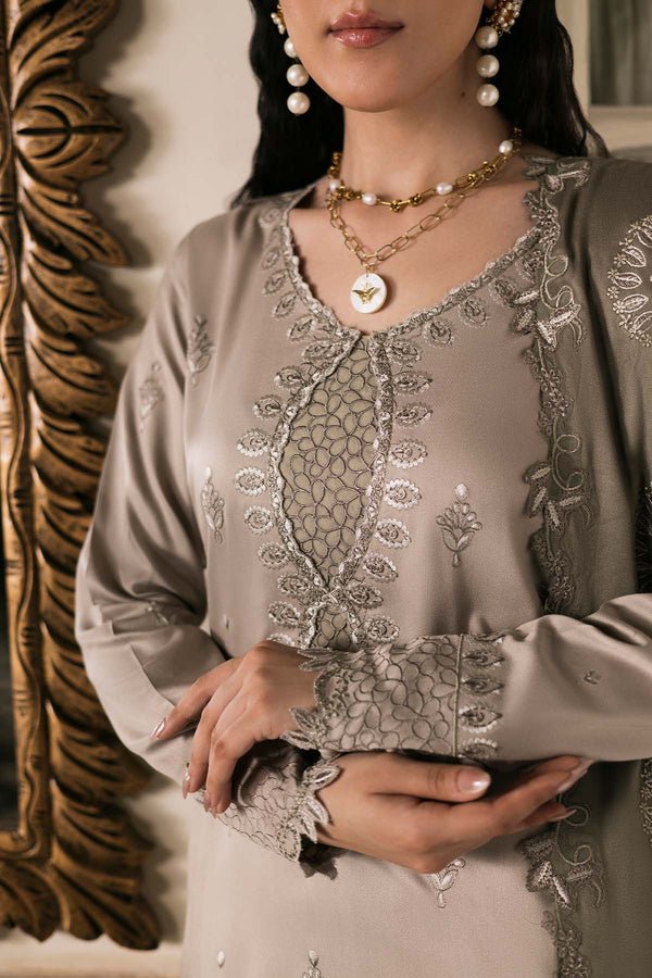 Nureh | Exclusive Winter 25 | NE-178 - Casual Dress - available at Maria Faisal in UK and USA.