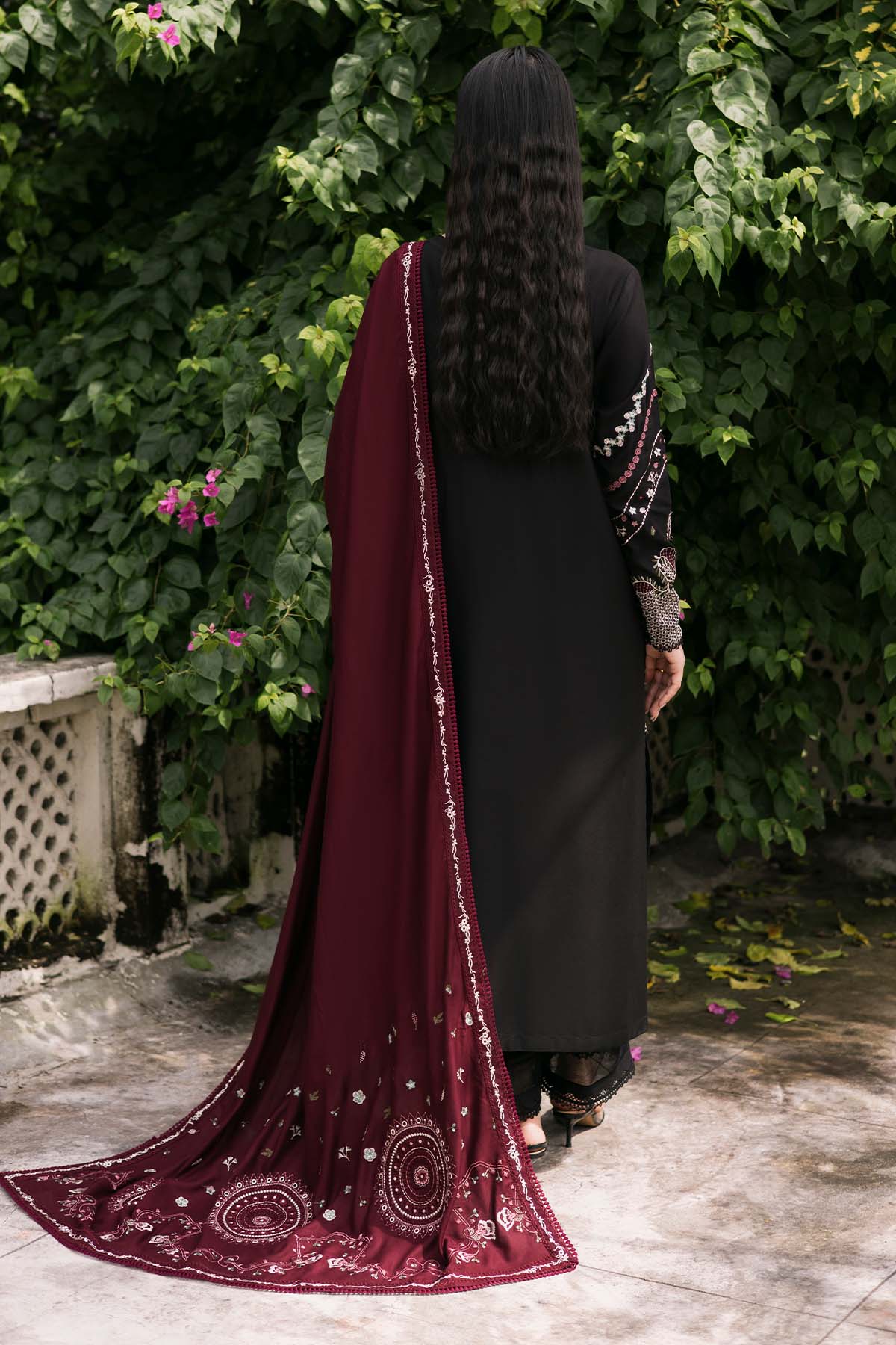 Nureh | Exclusive Winter 25 | NE-179 - Casual Dress - available at Maria Faisal in UK and USA.