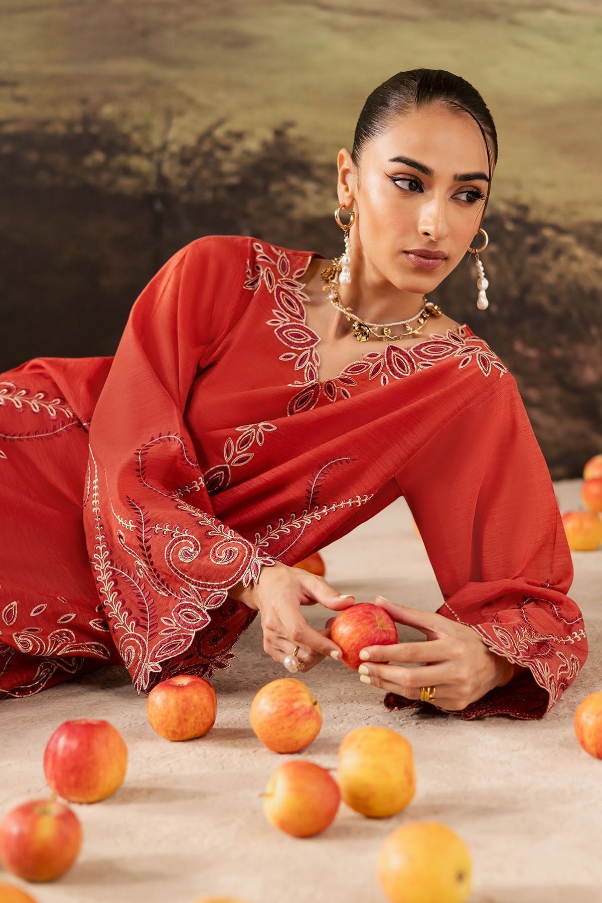 Nureh | Shades of Winter | NP-669 - Casual Dress - available at Maria Faisal in UK and USA.