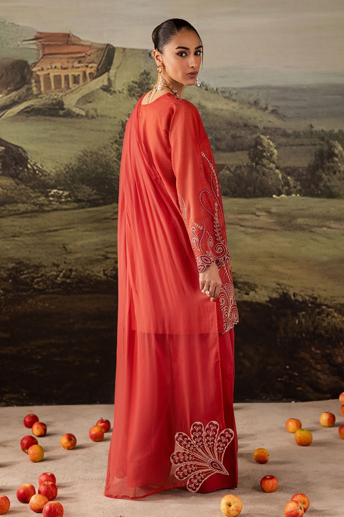 Nureh | Shades of Winter | NP-669 - Casual Dress - available at Maria Faisal in UK and USA.