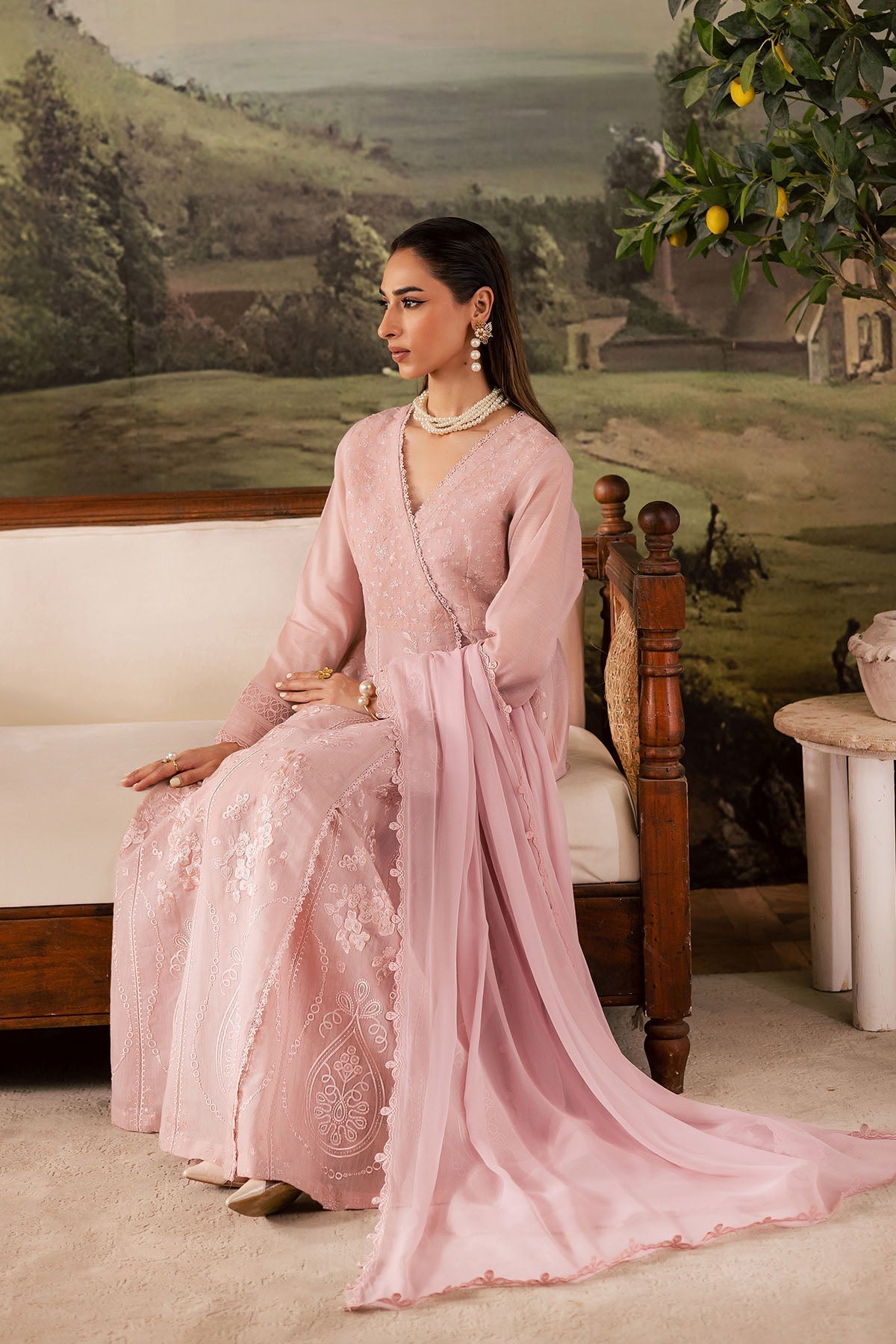 Nureh | Shades of Winter | NP-670 - Casual Dress - available at Maria Faisal in UK and USA.