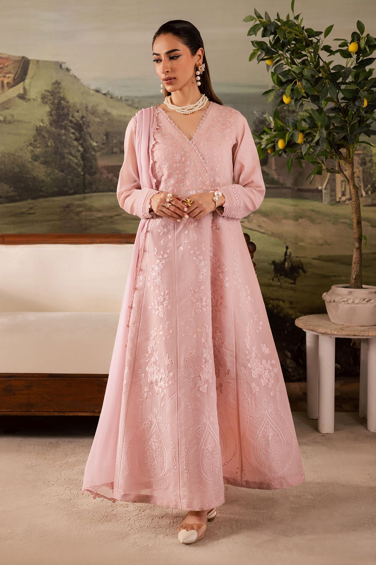 Nureh | Shades of Winter | NP-670 - Casual Dress - available at Maria Faisal in UK and USA.