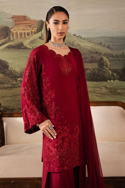 Nureh | Shades of Winter | NP-675 - Casual Dress - available at Maria Faisal in UK and USA.