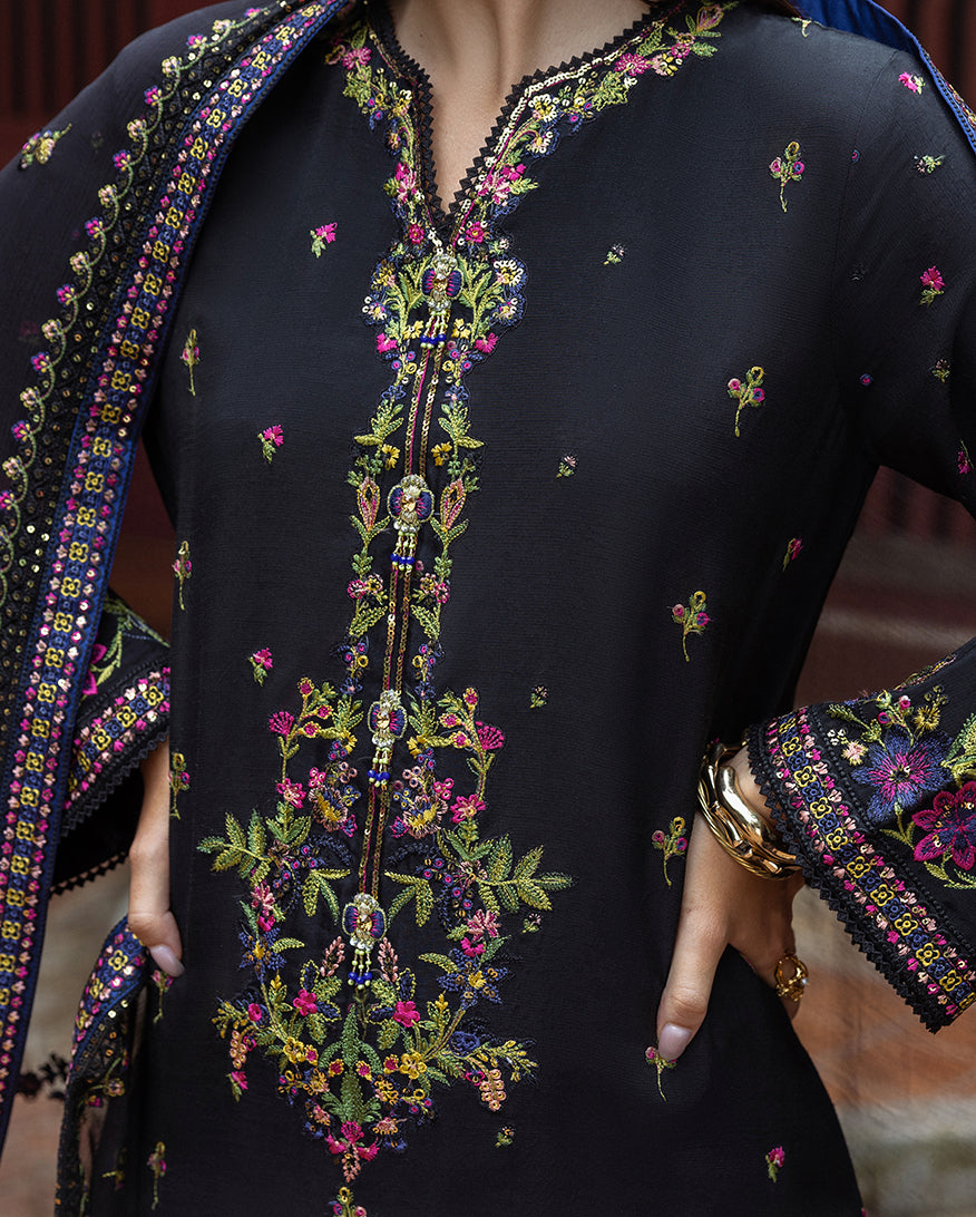 Mushq | Nuvera Raw Silk 26 | Onyxa - Luxury Dress - available at Maria Faisal in UK and USA.