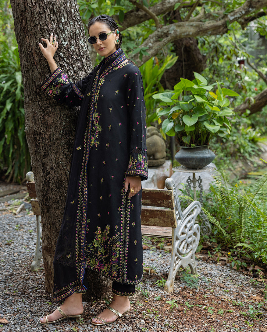 Mushq | Nuvera Raw Silk 26 | Onyxa - Luxury Dress - available at Maria Faisal in UK and USA.
