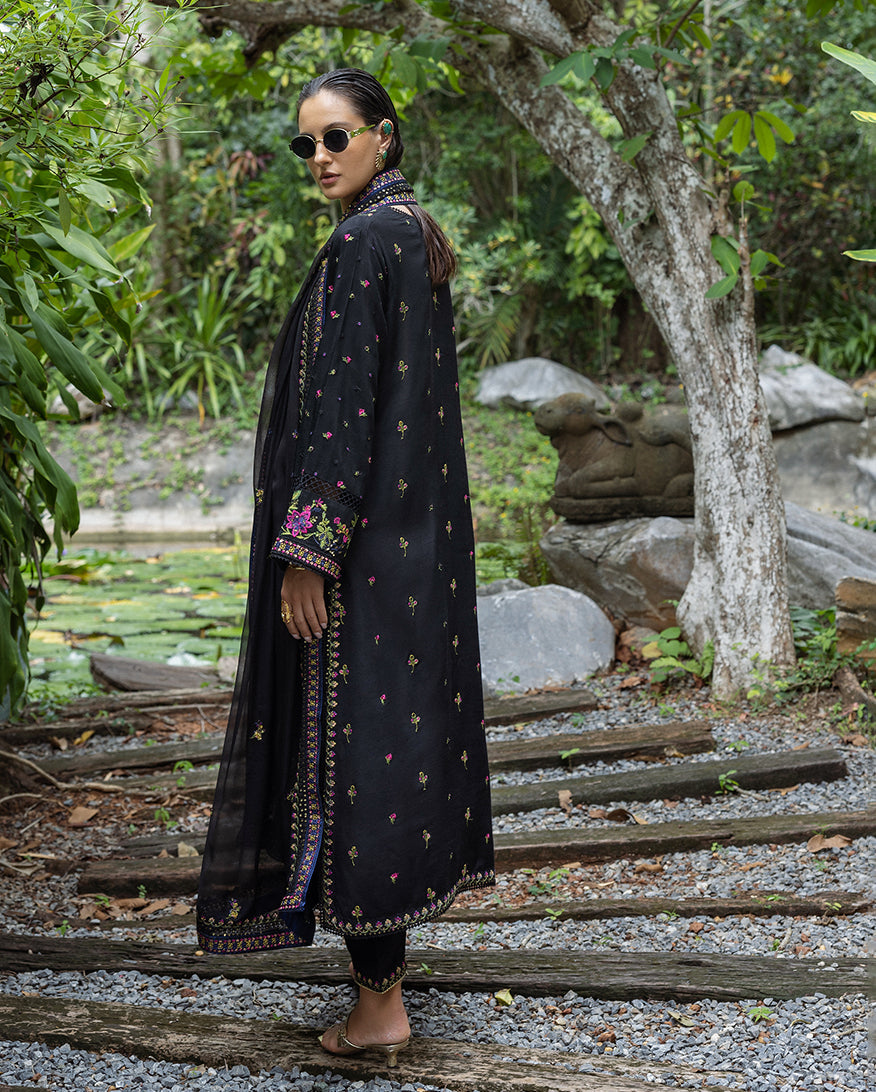 Mushq | Nuvera Raw Silk 26 | Onyxa - Luxury Dress - available at Maria Faisal in UK and USA.