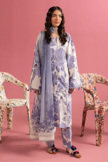 Alizeh | Sheen Lawn Prints 24 | Pearl Mist - Pakistani Dress - Maria Faisal