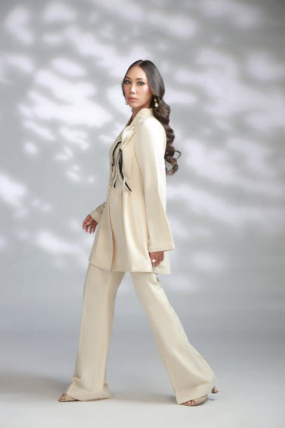 Sana Abbas | La Fiesta A W Pret | Sallow - Dress - available at Maria Faisal in UK and USA.