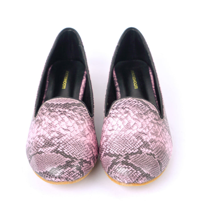 Pink Textured Loafers - Waniyas