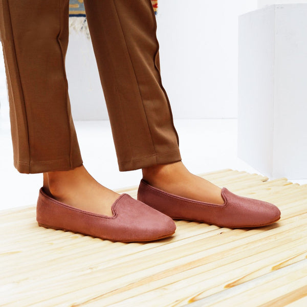 Tea Pink Loafers - Waniyas