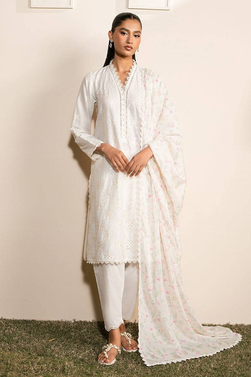 Cross Stitch | Mahiri Lawn 25 | IVORY GLINT by Maria Faisal - Registered Vendor of : Cross Stitch - type : Ladies Clothes - 100% original wedding dresses