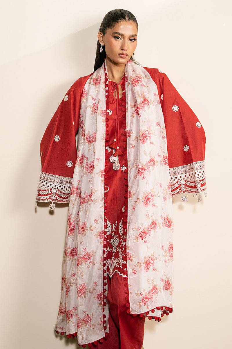 Cross Stitch | Mahiri Lawn 25 | SCARLET GARDEN by Maria Faisal - Registered Vendor of : Cross Stitch - type : Ladies Clothes - 100% original wedding dresses