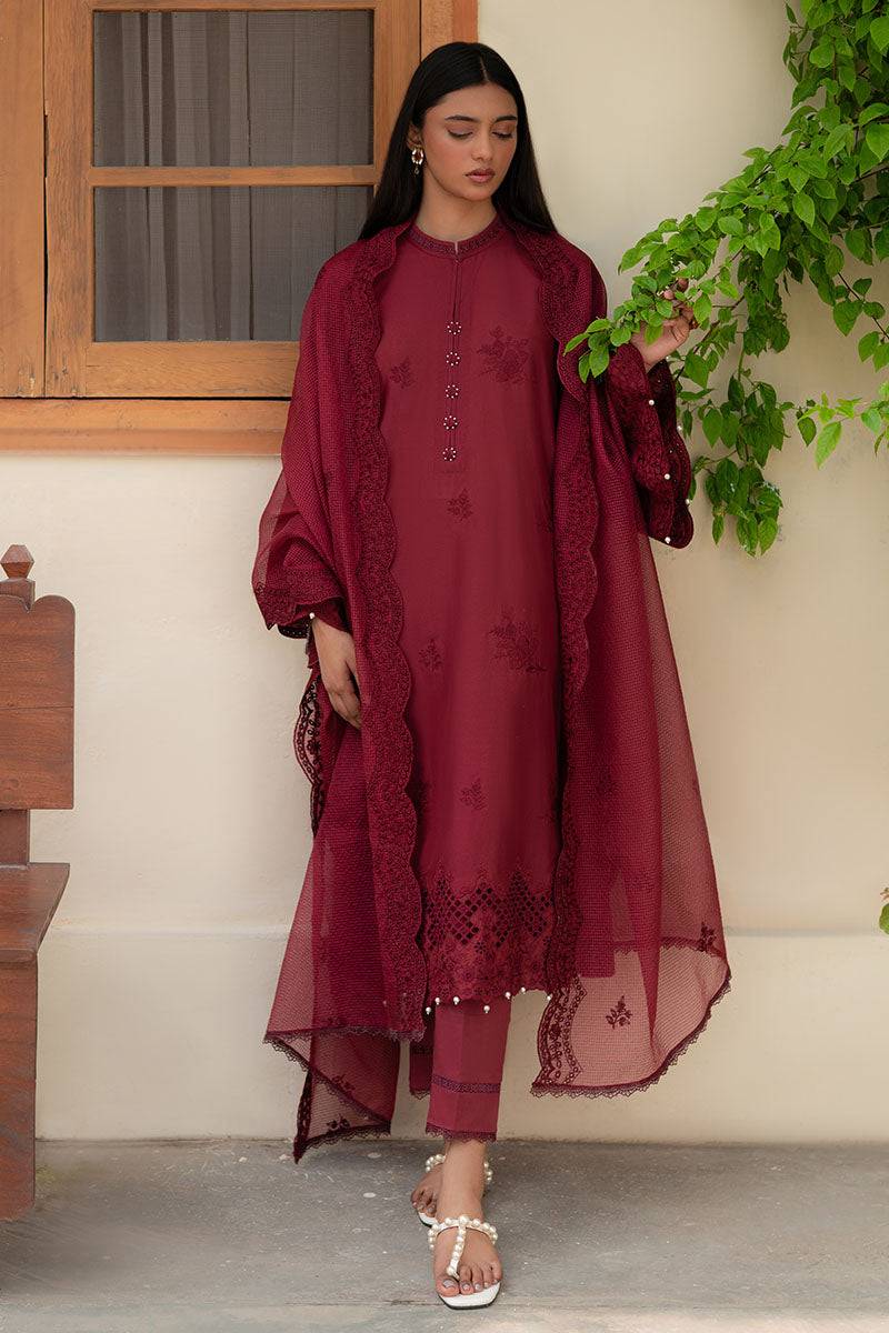 Cross Stitch | Mahiri Lawn 25 | RUBY GLINT by Maria Faisal - Registered Vendor of : Cross Stitch - type : Ladies Clothes - 100% original wedding dresses