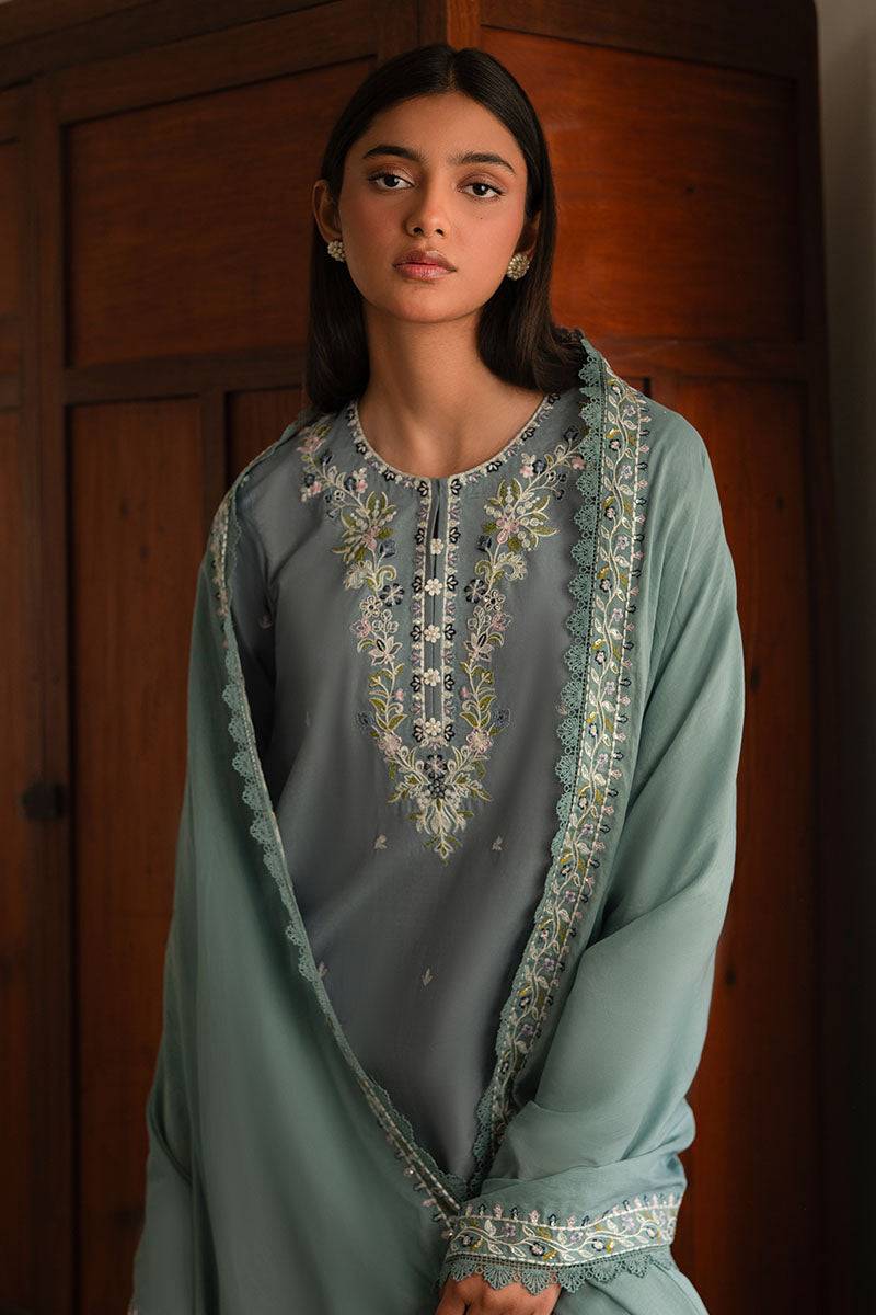 Cross Stitch | Mahiri Lawn 25 | MOONLIGHT BLUE by Maria Faisal - Registered Vendor of : Cross Stitch - type : Ladies Clothes - 100% original wedding dresses