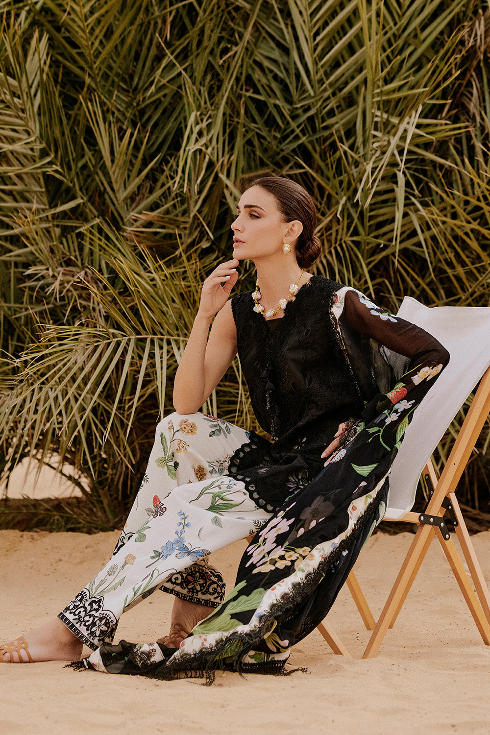 Saira Rizwan | Luxury Lawn 26 | DIARA-SRL26-07 - Dress - available at Maria Faisal in UK and USA.