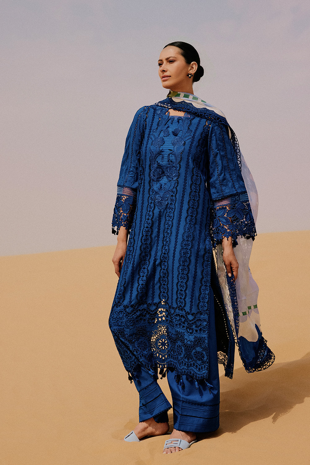 Saira Rizwan | Luxury Lawn 26 | NEA-SRL26-01 - Dress - available at Maria Faisal in UK and USA.