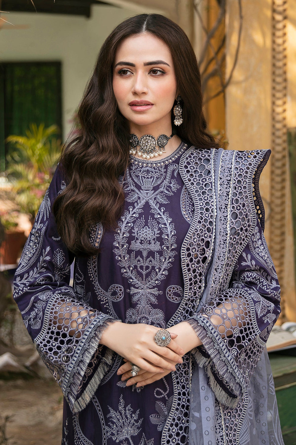 Jazmin | Shahkaar Luxury Eid Lawn SS26 | SL22-D1 - Luxury Dress - available at Maria Faisal in UK and USA.