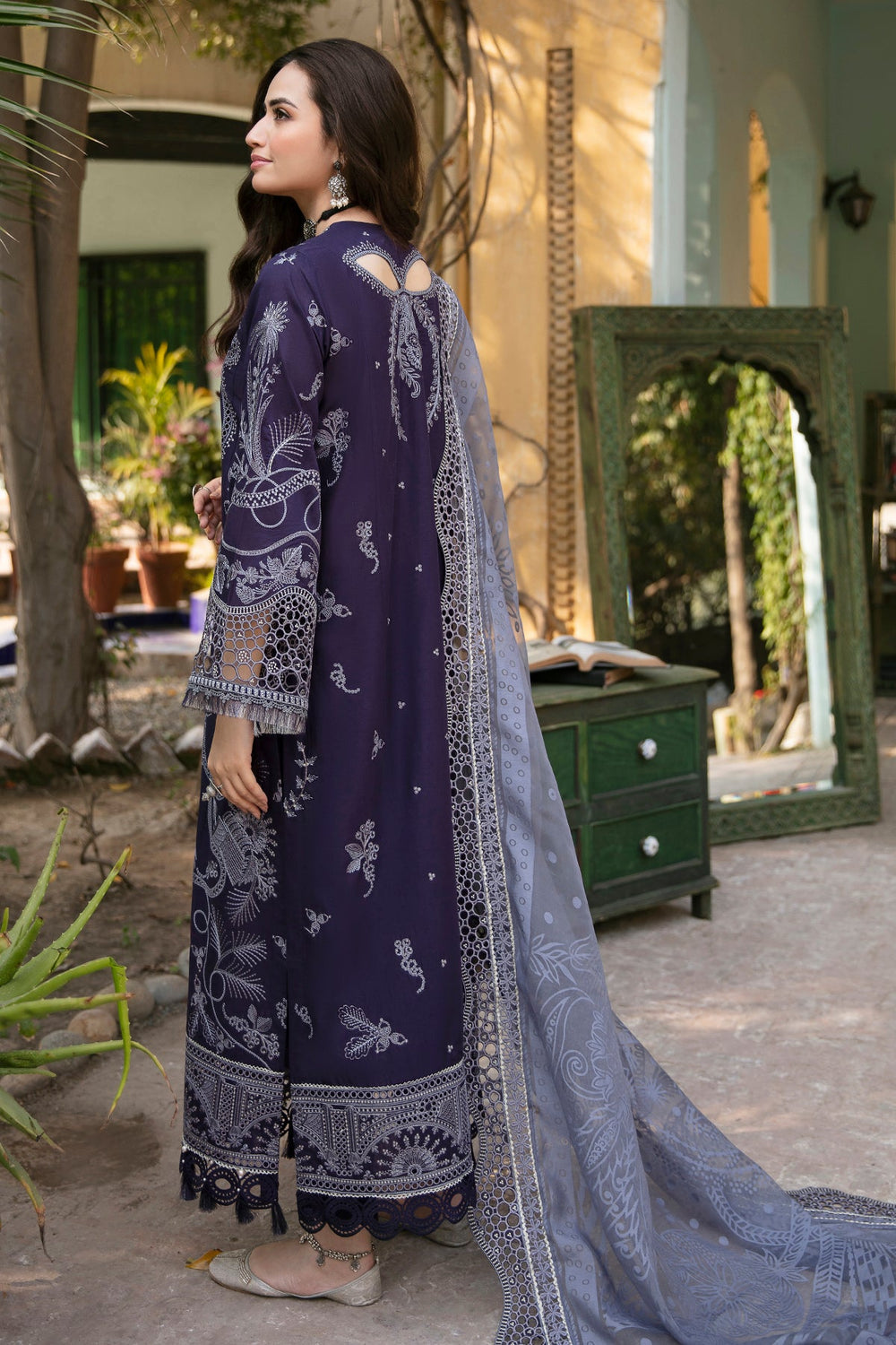 Jazmin | Shahkaar Luxury Eid Lawn SS26 | SL22-D1 - Luxury Dress - available at Maria Faisal in UK and USA.