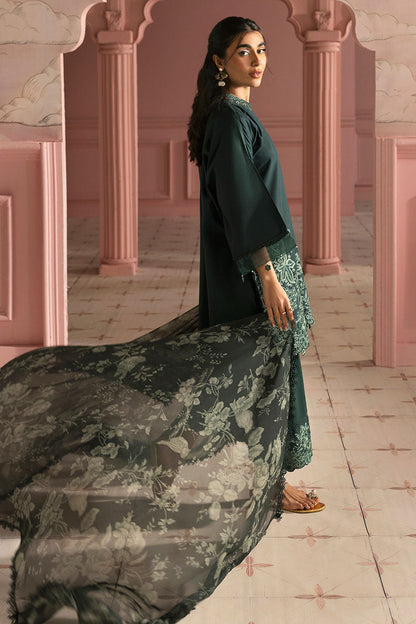 Cross Stitch | Premium Lawn 25 | VIRIDIAN GREEN - Ladies Clothes 