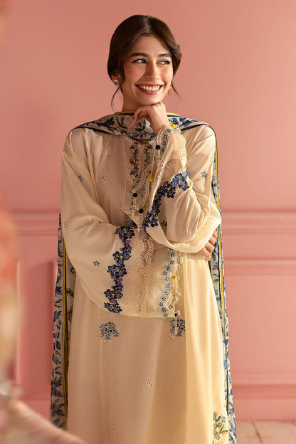 Cross Stitch | Premium Lawn 25 | BLUE ALLURE - Ladies Clothes 