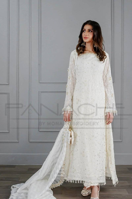 Panache | Pret | Pure Ivory Dreams by Maria Faisal - Registered Vendor of : Panache By Mona - type : Ladies Clothes - 100% original wedding dresses