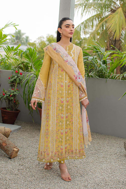Qalamkar | Q Line Lawn Collection | JK-15 MIEL - Ladies Clothes - Maria Faisal