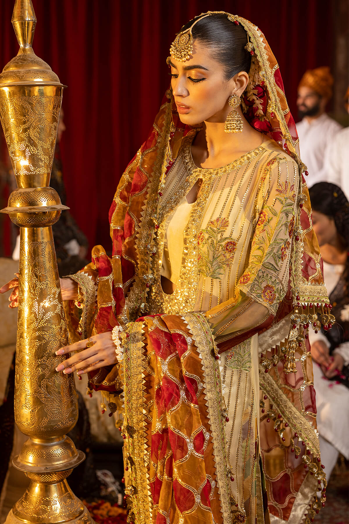 Raeesa Premium | Saf e Awwal Wedding Formals | D-7 - Designer Dress with Intricate embroidery and embellishments. Shop elegent wedding dress at Maria Faisal.