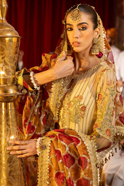 Raeesa Premium | Saf e Awwal Wedding Formals | D-7 - Designer Dress with Intricate embroidery and embellishments. Shop elegent wedding dress at Maria Faisal.