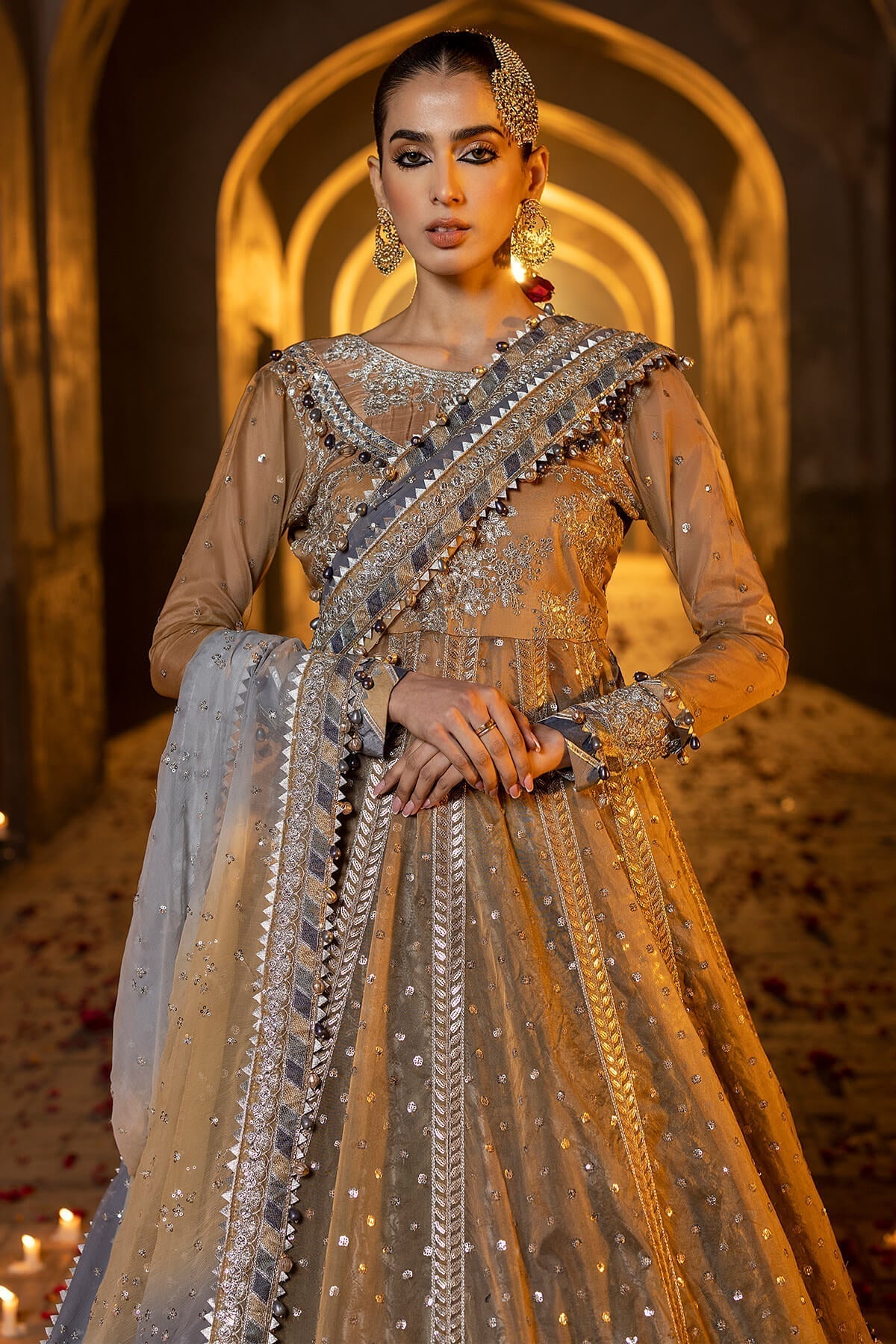 Raeesa Premium | Saf e Awwal Wedding Formals | D-8 - Designer Dress with Intricate embroidery and embellishments. Shop elegent wedding dress at Maria Faisal.