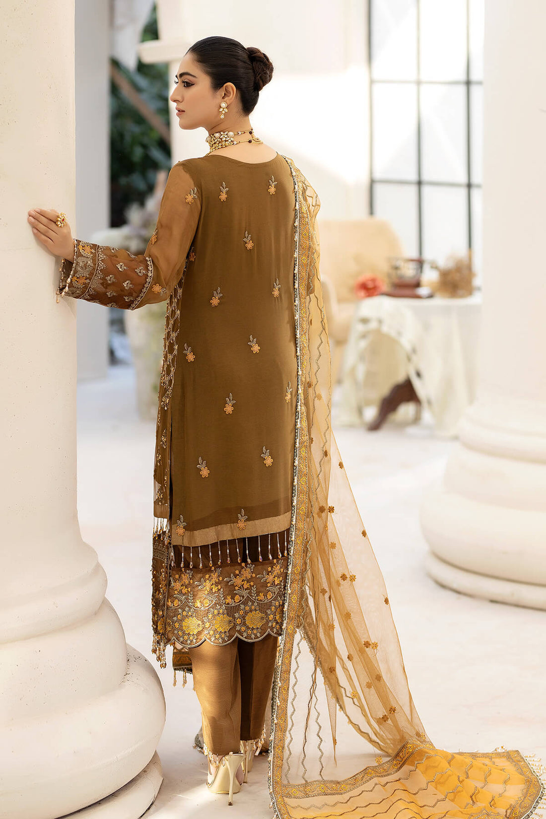 Raeesa Premium | Dehleez Formals | DL-1014 Imperial Brew