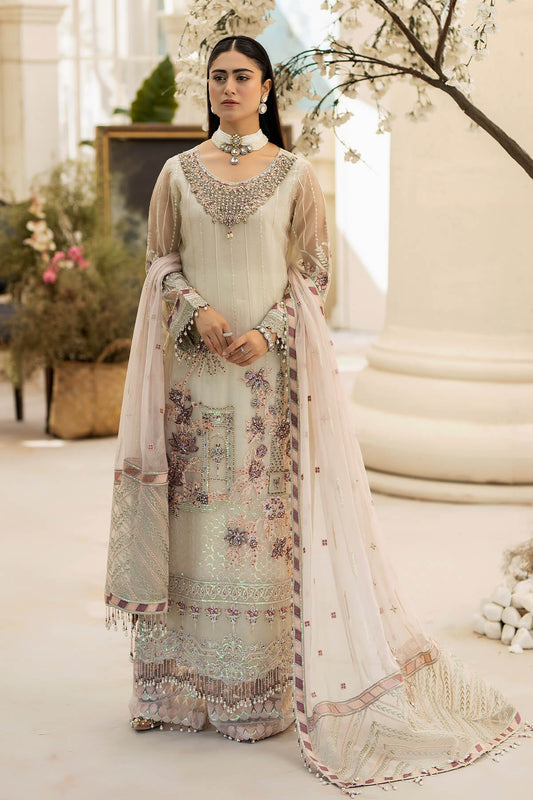 Raeesa Premium | Dehleez Formals | DL-1018 Mehtaab - Designer Dress with Intricate embroidery and embellishments. Shop elegent wedding dress at Maria Faisal.