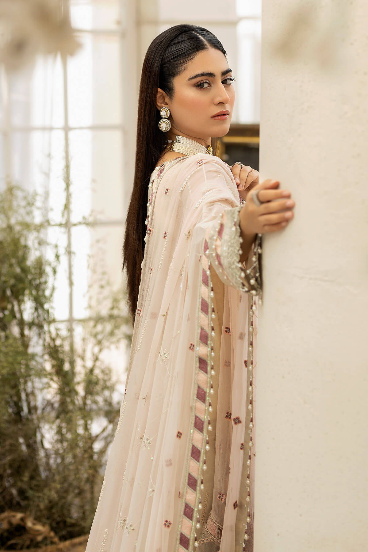 Raeesa Premium | Dehleez Formals | DL-1018 Mehtaab - Designer Dress with Intricate embroidery and embellishments. Shop elegent wedding dress at Maria Faisal.
