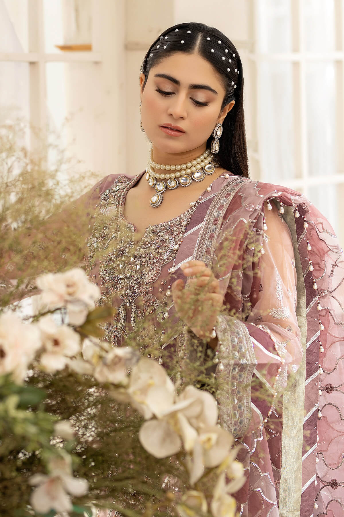 Raeesa Premium | Dehleez Formals | DL-1012 Persian Jewel - Designer Dress with Intricate embroidery and embellishments. Shop elegent wedding dress at Maria Faisal.
