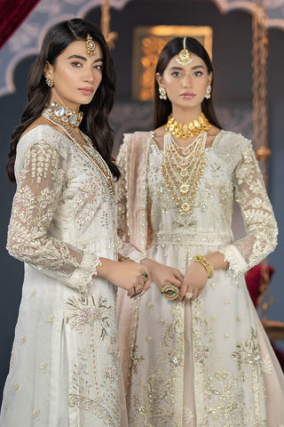 Raeesa Premium | LUXURY COLLECTION 23 | HU-2005 - Designer Dress with Intricate embroidery and embellishments. Shop elegent wedding dress at Maria Faisal.