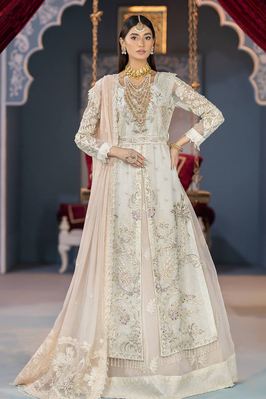 Raeesa Premium | LUXURY COLLECTION 23 | HU-2005 - Designer Dress with Intricate embroidery and embellishments. Shop elegent wedding dress at Maria Faisal.