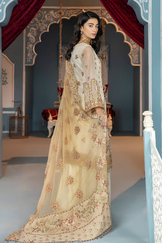 Raeesa Premium | LUXURY COLLECTION 23 |  HU-2001 - Designer Dress with Intricate embroidery and embellishments. Shop elegent wedding dress at Maria Faisal.