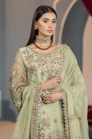 Raeesa Premium | LUXURY COLLECTION 23 | HU-2010 - Designer Dress with Intricate embroidery and embellishments. Shop elegent wedding dress at Maria Faisal.