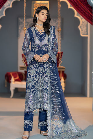 Raeesa Premium | LUXURY COLLECTION 23 |  HU-2002 - Designer Dress with Intricate embroidery and embellishments. Shop elegent wedding dress at Maria Faisal.