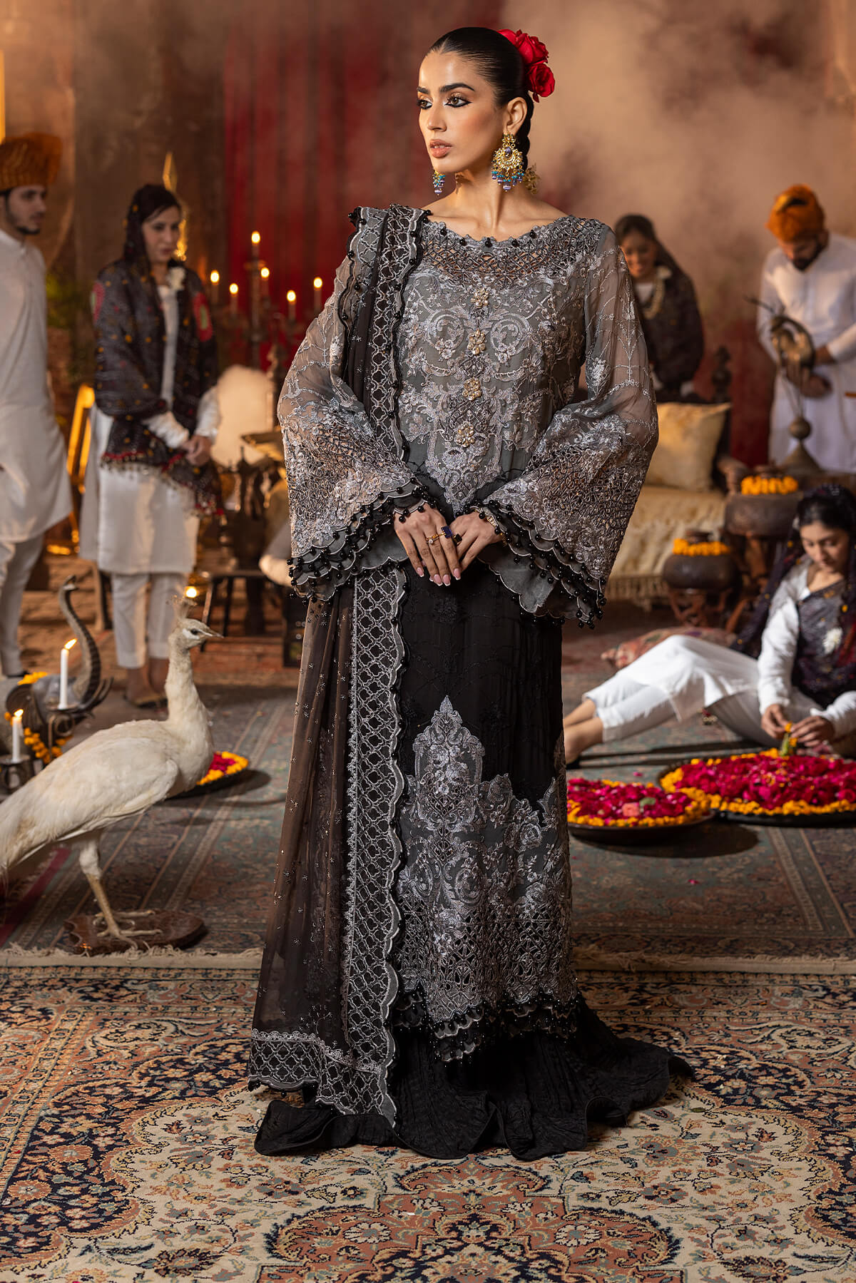Raeesa Premium | Saf e Awwal Wedding Formals | D-4 - Designer Dress with Intricate embroidery and embellishments. Shop elegent wedding dress at Maria Faisal.