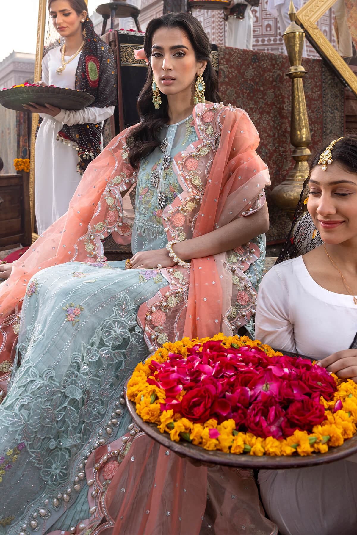 Raeesa Premium | Saf e Awwal Wedding Formals | D-1 - Designer Dress with Intricate embroidery and embellishments. Shop elegent wedding dress at Maria Faisal.