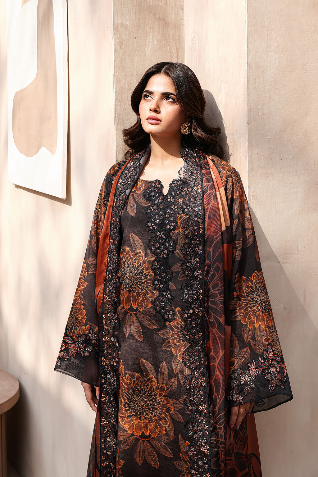 Ramsha | Naqsh Embroidered Rawsilk | RS-02 - Luxury Dress - available at Maria Faisal in UK and USA.