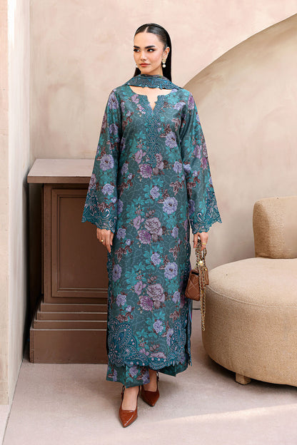 Ramsha | Naqsh Embroidered Rawsilk | RS-03 - Luxury Dress - available at Maria Faisal in UK and USA.