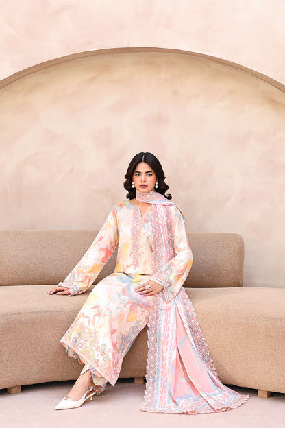 Ramsha | Naqsh Embroidered Rawsilk | RS-01 - Luxury Dress - available at Maria Faisal in UK and USA.