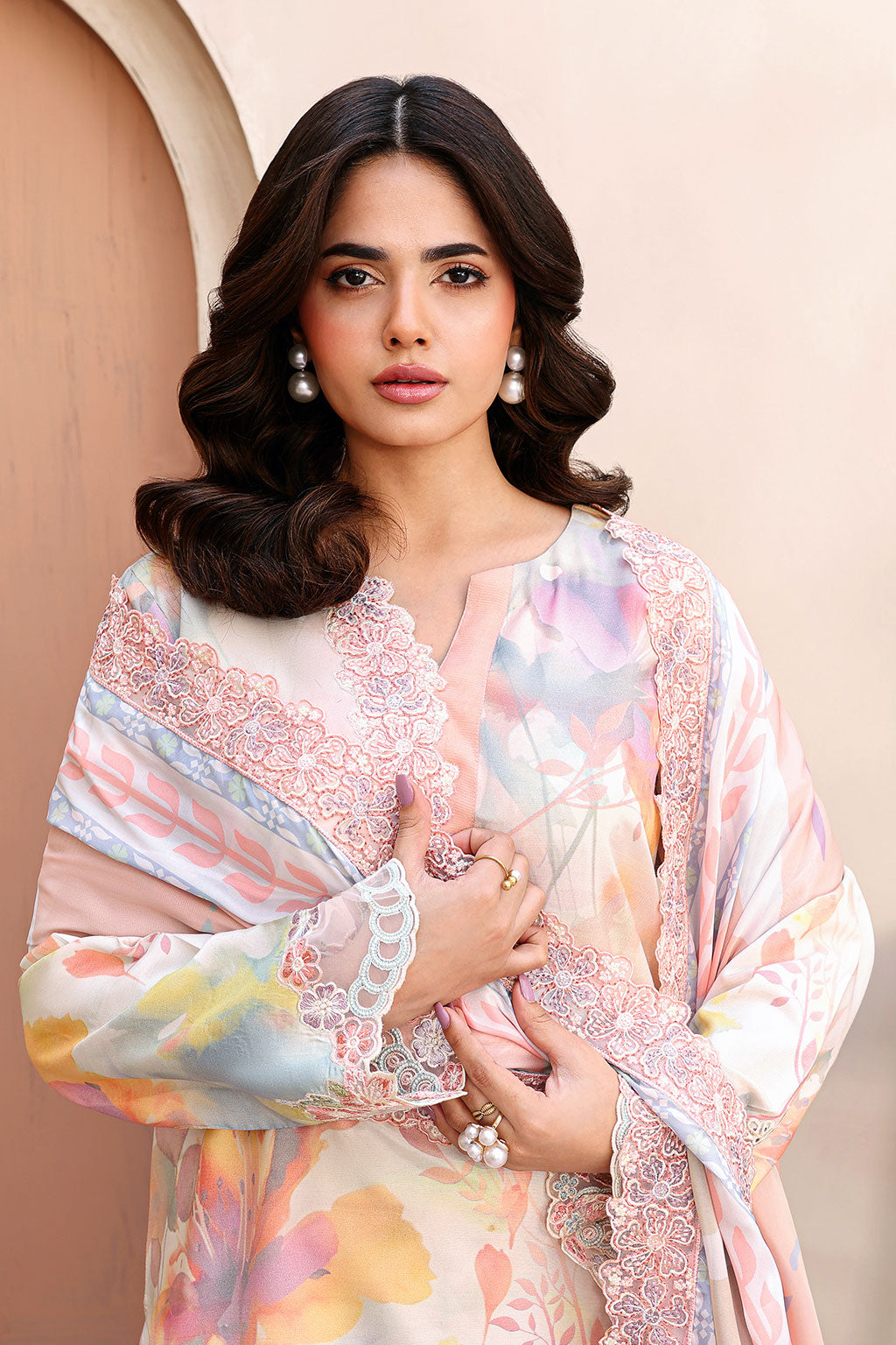 Ramsha | Naqsh Embroidered Rawsilk | RS-01 - Luxury Dress - available at Maria Faisal in UK and USA.