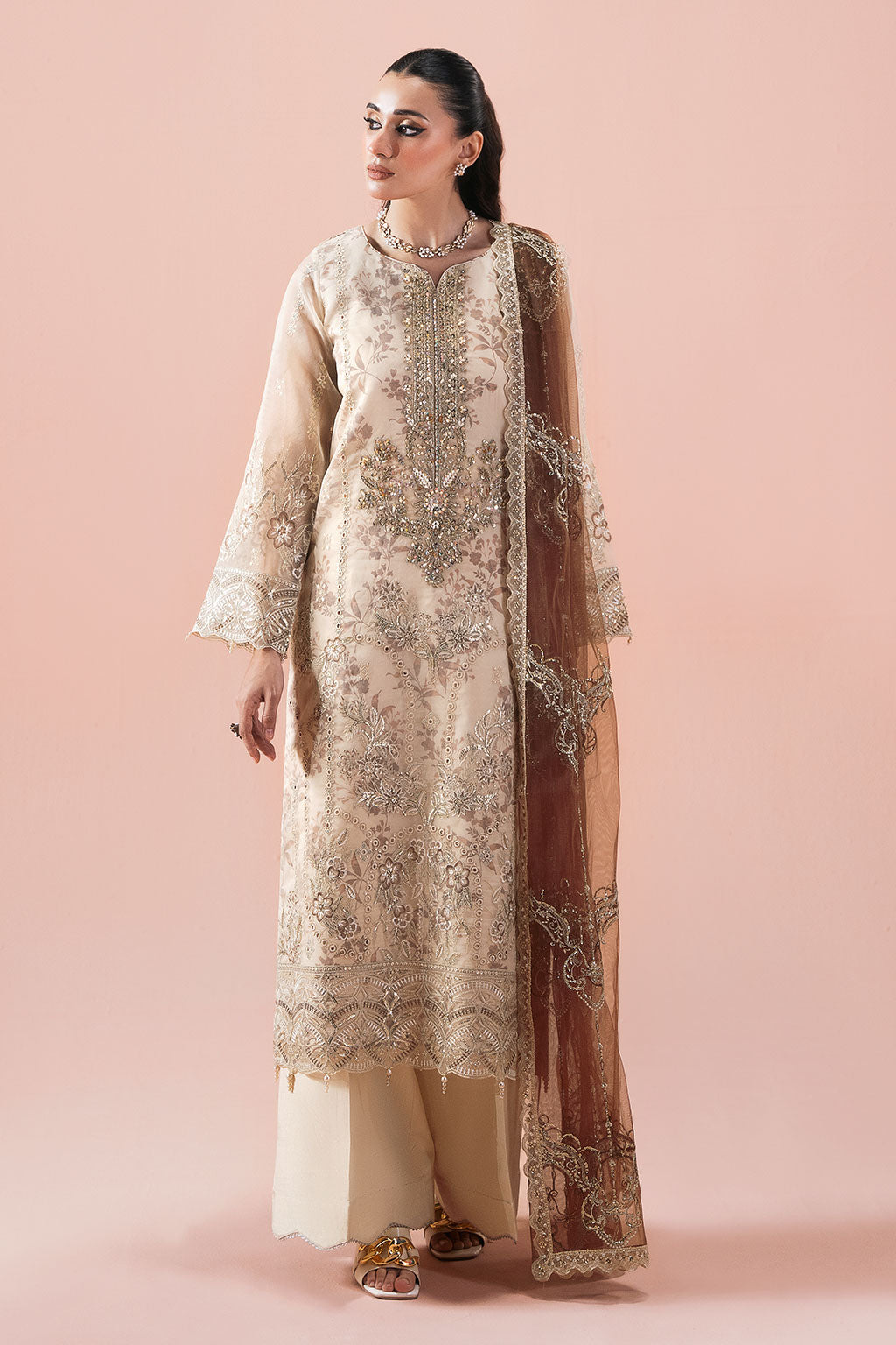 Ramsha | Rangeen Organza | PS-102 - Luxury Dress - available at Maria Faisal in UK and USA.