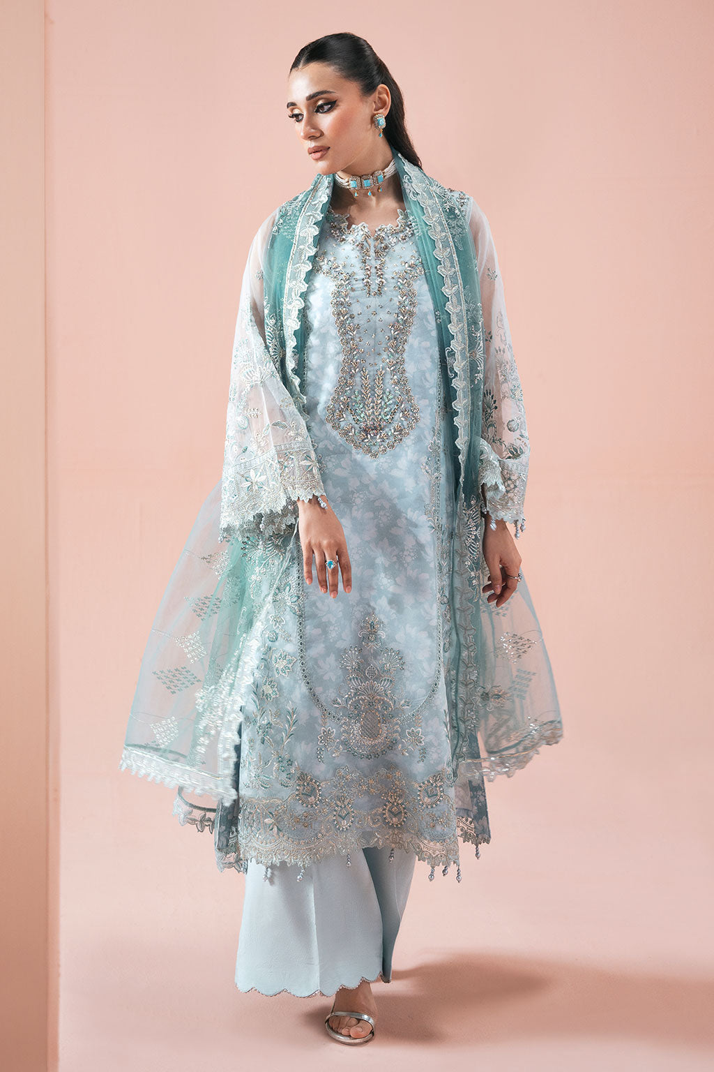 Ramsha | Rangeen Organza | PS-108 - Luxury Dress - available at Maria Faisal in UK and USA.